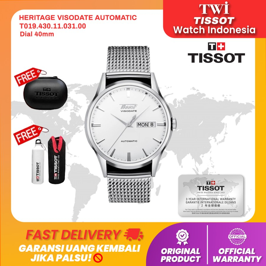 Jam Tangan Pria Analog Tissot T019.430.11.031.00 Heritage Visodate