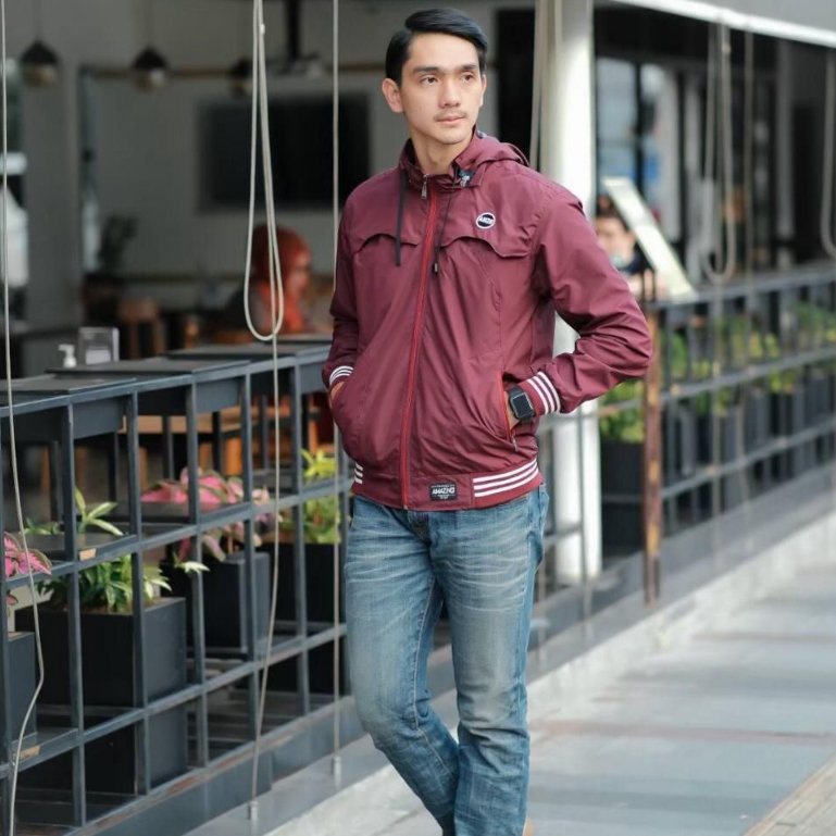 Justrue Jaket Polos Pria Casual Jacket Windreaker