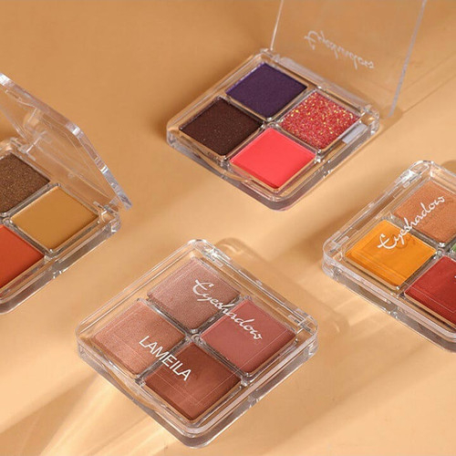 COD Lameila Eyeshadow 4 Warna New Kombinasi Glitter Tahan Lama