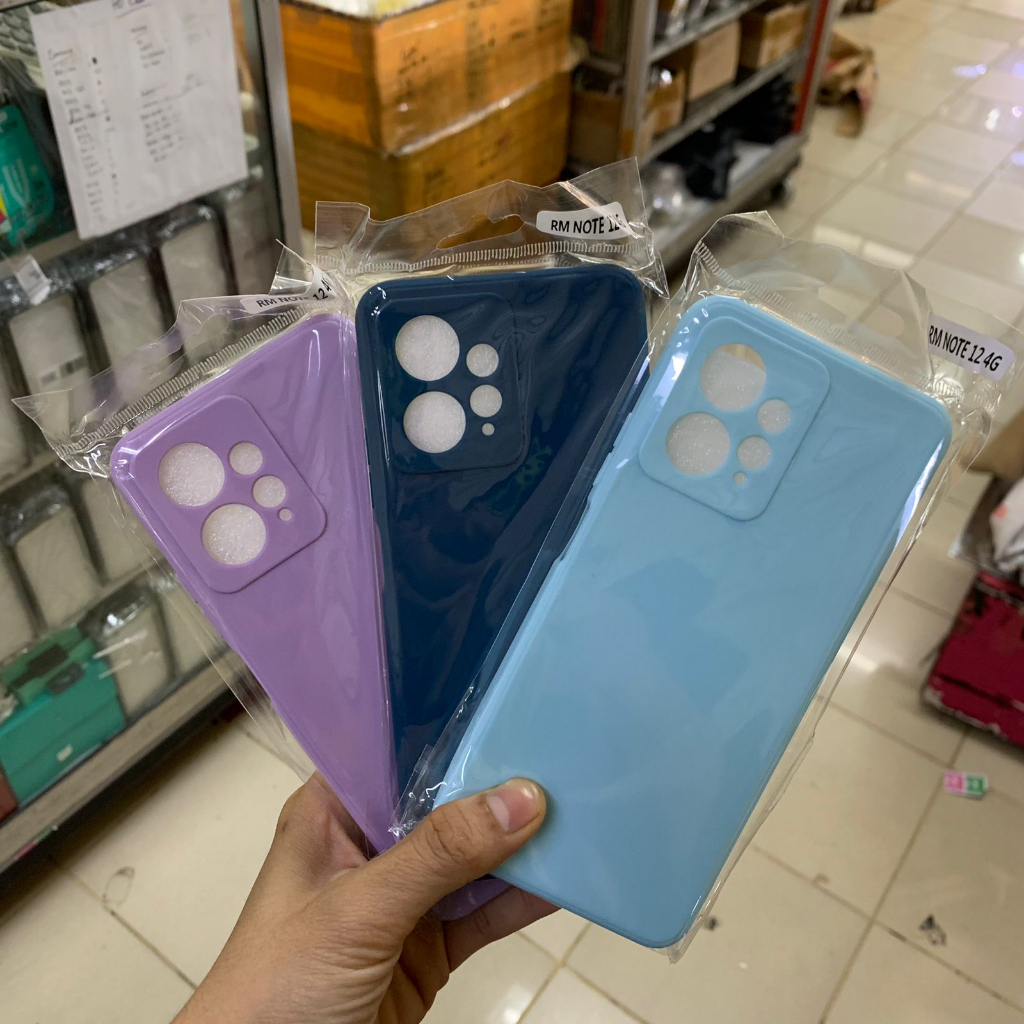REDMI NOTE 12 Case softcase liquid warna macaron square colour silikon karet casing cover