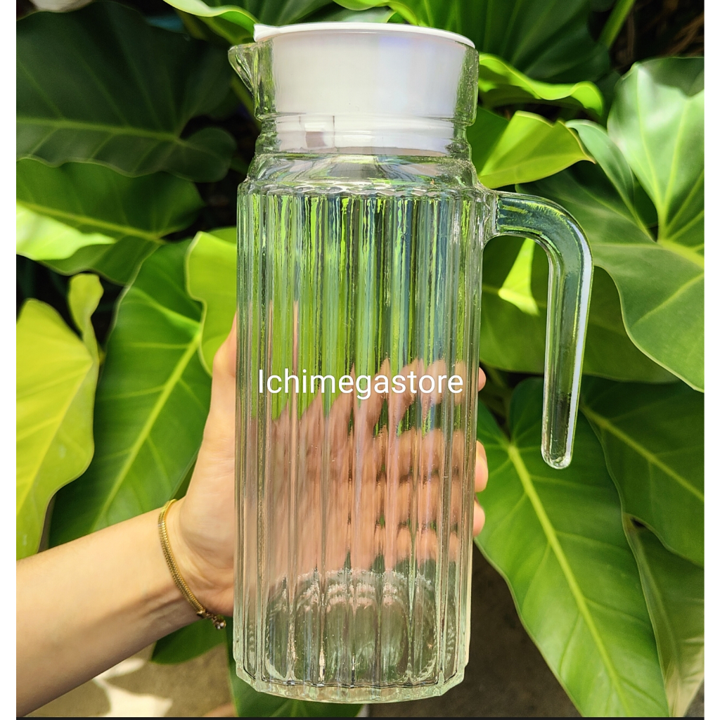 Pitcher Water Jug 1 Liter Tempat Air Minum Kaca Pitcher Kaca KIG