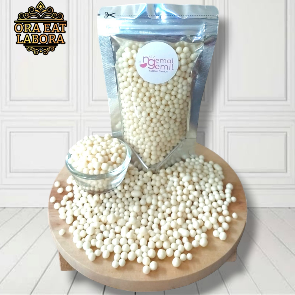 

Pouch Chocoball White Sprinkle Bola Putih Topping Donut Kue Bolu Kualitas Premium - Ora Eat Labora