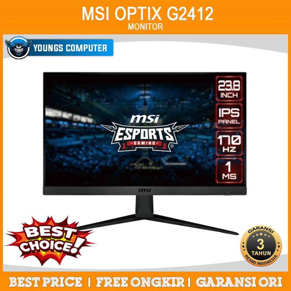 MONITOR MSI OPTIX G2412 | Gaming Monitor 24&quot; IPS 170Hz 1ms