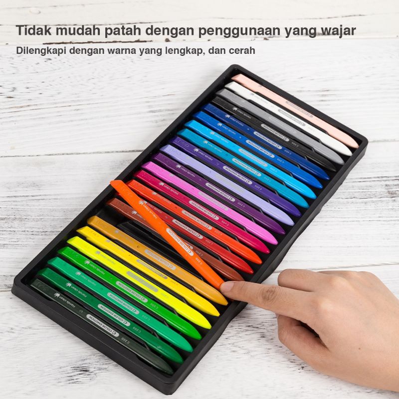 

Deli Krayon Sekolah Isi 24 Warna Cerah Bentuk segitiga ergonomis tidak beracun EC20020