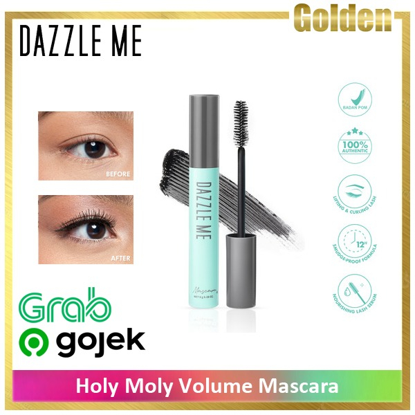 DAZZLE ME Holy Moly Volume Mascara | Eyelash Lengthening Hyper Curl Bulu Mata Maskara Makeup 18h Lash Lock Original