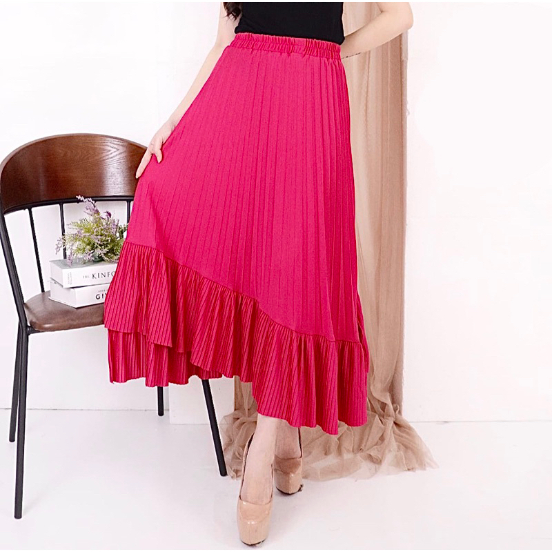 rok pleats asimetris