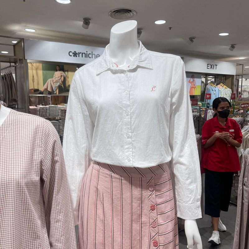 NEW Kemeja putih wanita CORNICHE (S-XL)