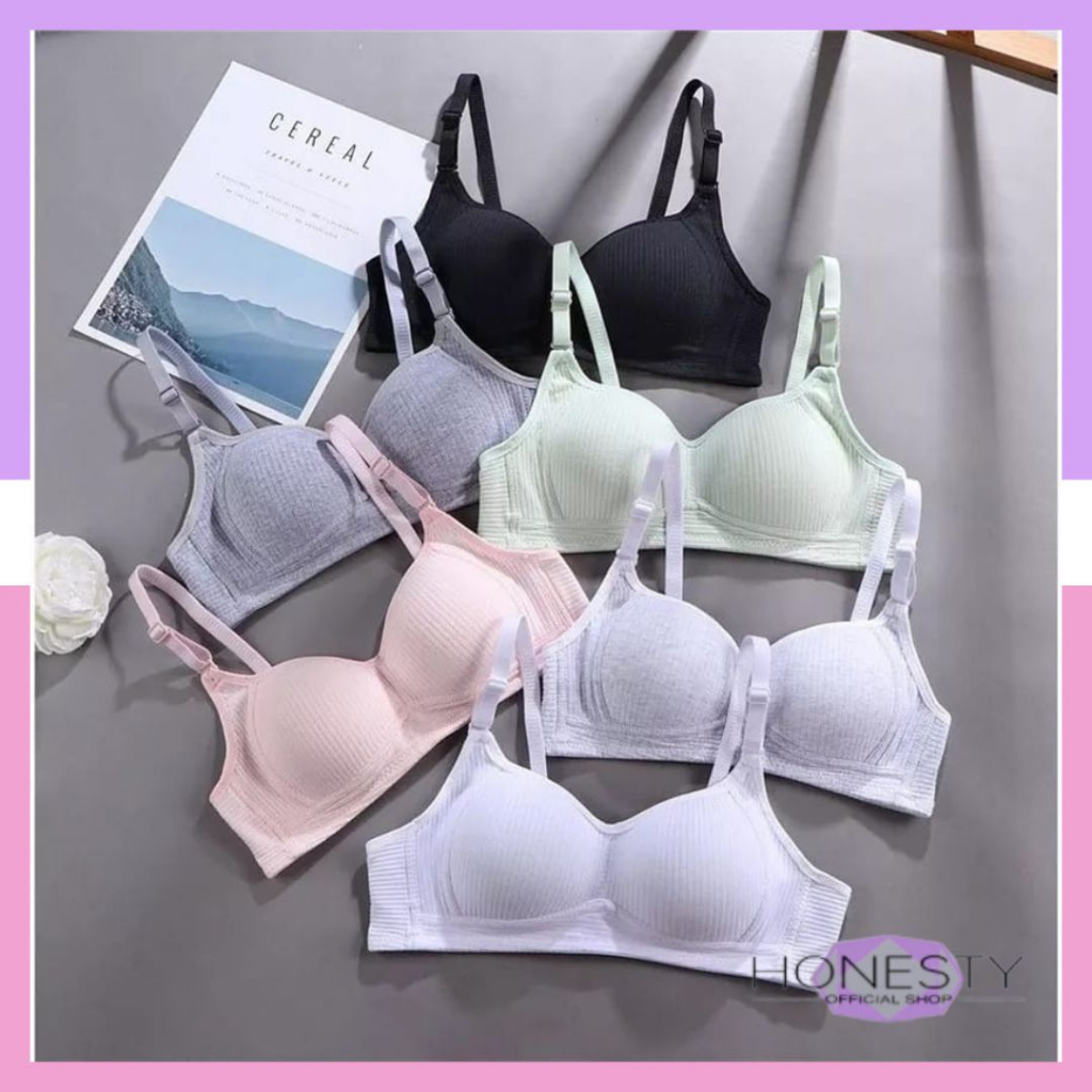 Miss H ~ 213 Bra wanita Sexy Fashion Korea Gym Olahraga Bh Women Tanpa Kawat Murah Import