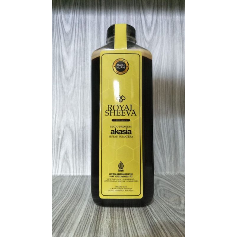 

NG madu murni royal sheeva dari hutan akasia sumatera 1.300 gr 100% orinal halaI mui madu premium