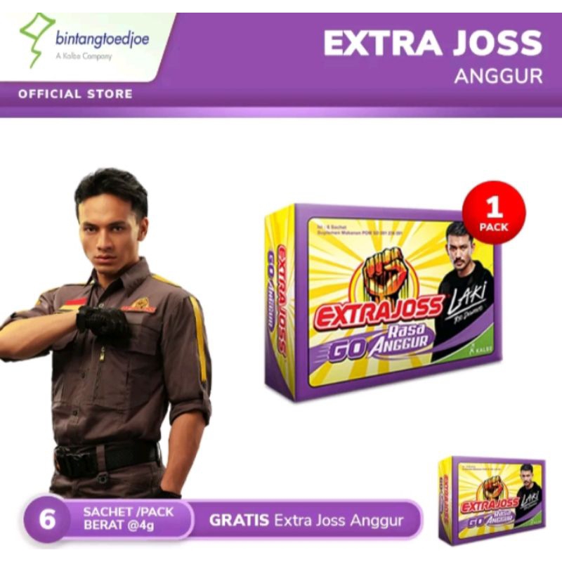 

Extra Joss Laki Anggur Minuman Stamina Tubuh Kuat 6 sachet