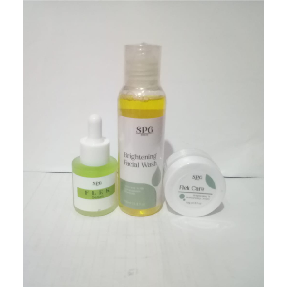 paket 3in1 spg skincare whitening cream -facial wash-serum spg untuk  Flek dan Noda Bintik Hitam di 