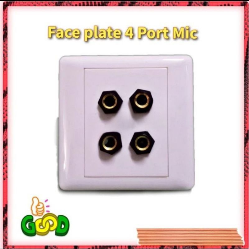 Stop Kontak Mic Akay 4 port 6.35mm