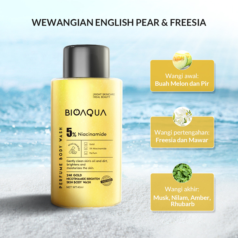 BIOAQUA Body Wash 40 ml Travel Size Long Lasting Fragrance