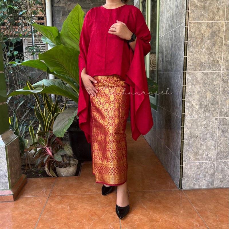 melayu batwing viscose mix songket