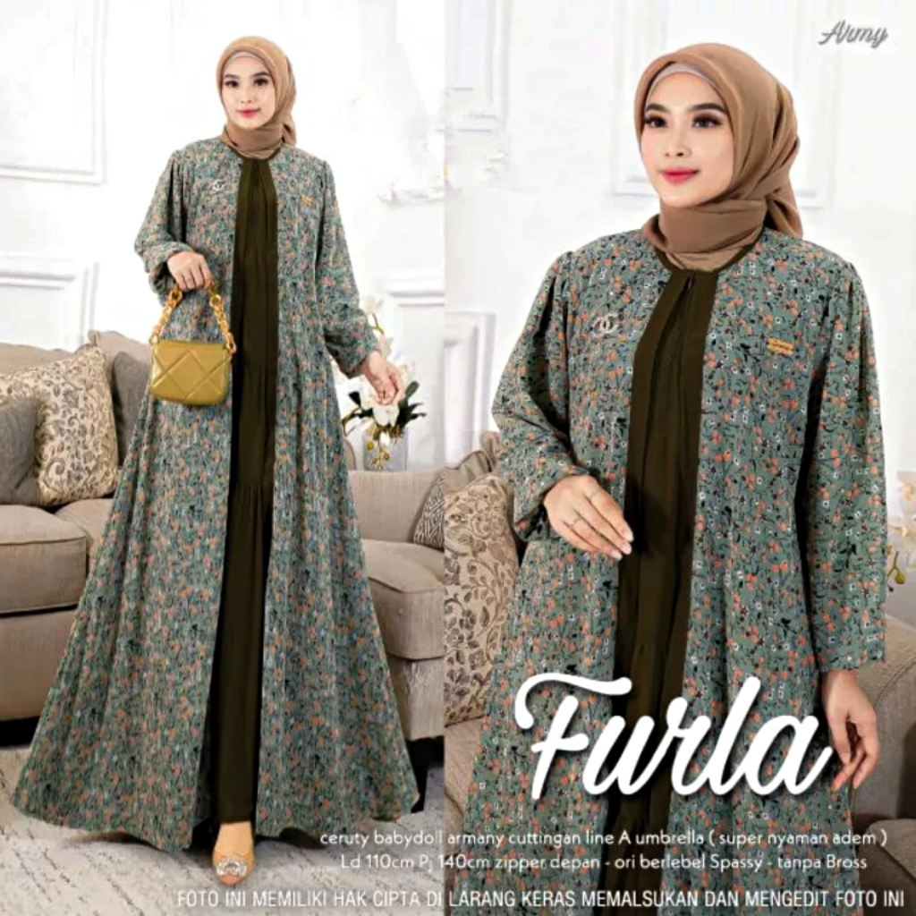 FURLA MAXY GAMIS MODEL TERBARU KEKINIAN GAMIS FULL CERUTTY ARMANY REALPICT