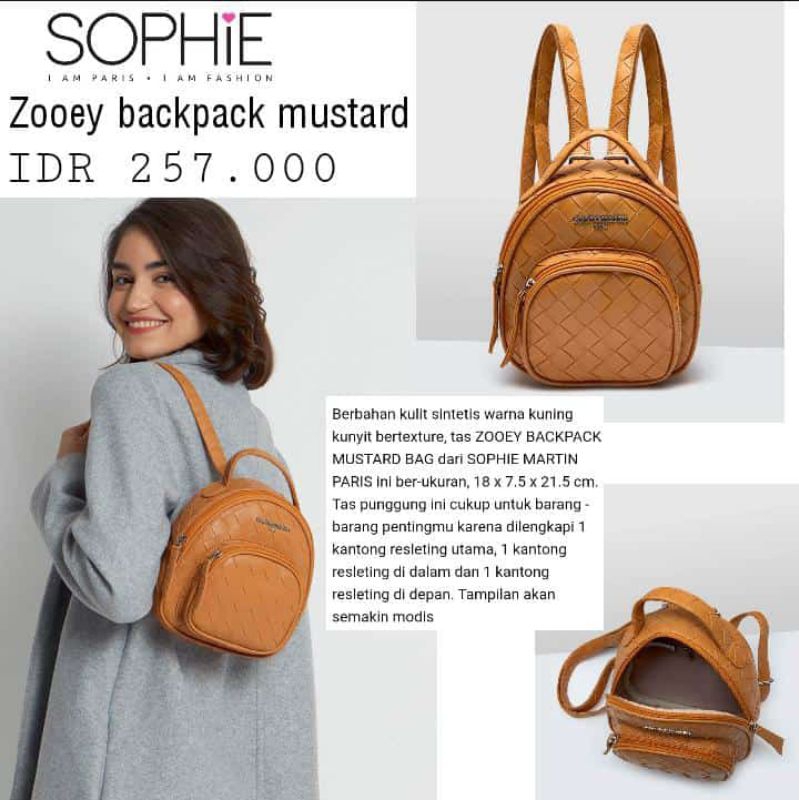 TAS ZOOEY BACKPACK SOPHIE MARTIN PARIS RANSEL MINI SOPHIE RANSEL KERJA RANSEL TERBARU SOPHIE MARTIN 