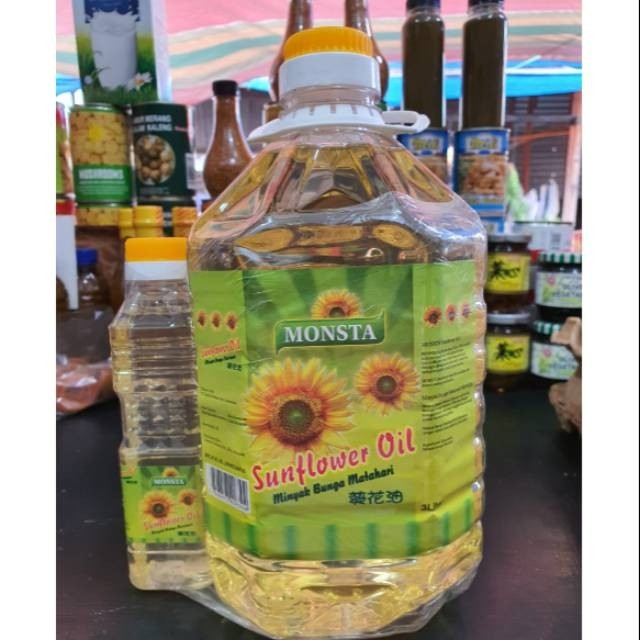 

MONSTA MINYAK BUNGA MATAHARI MONSTA SUNFLOWER OIL 3L FREE 200ML