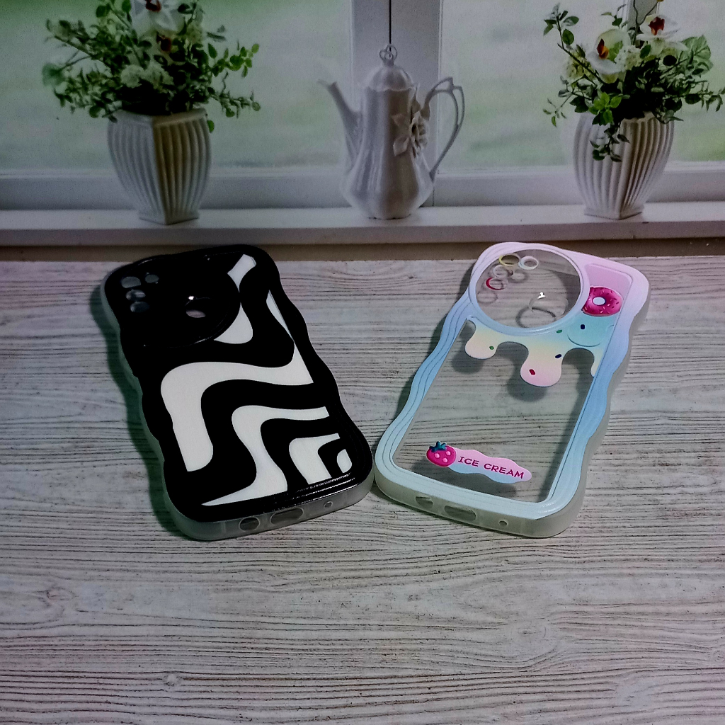 Casing Infinix hot 10 Play X688 Soft Case Gelombang Motif Es krim Infinix Hot 11 Play X688B X688C