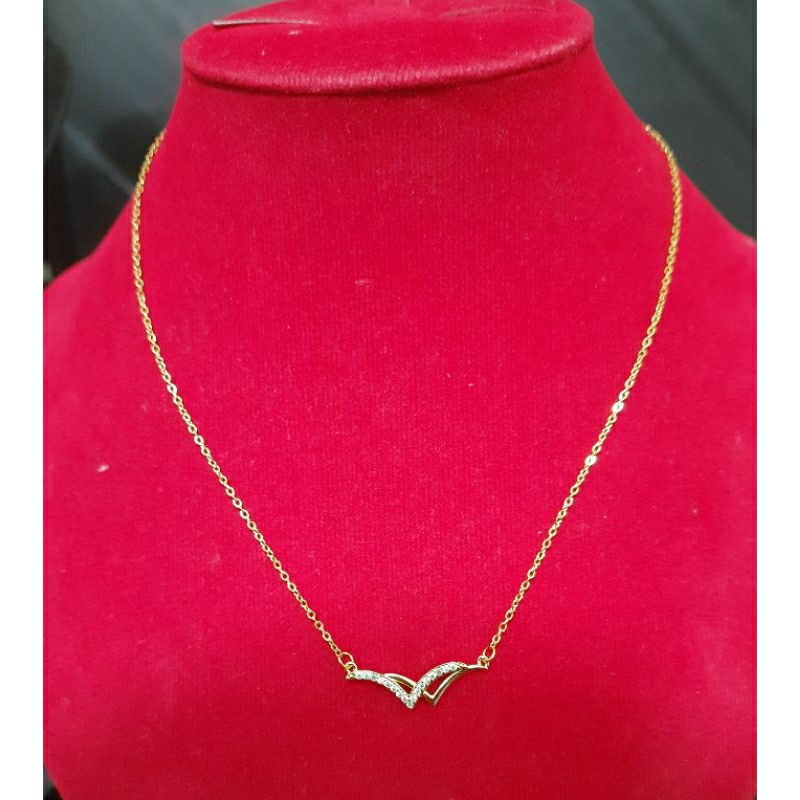 KALUNG WANITA LAPIS EMAS ANTI KARAT