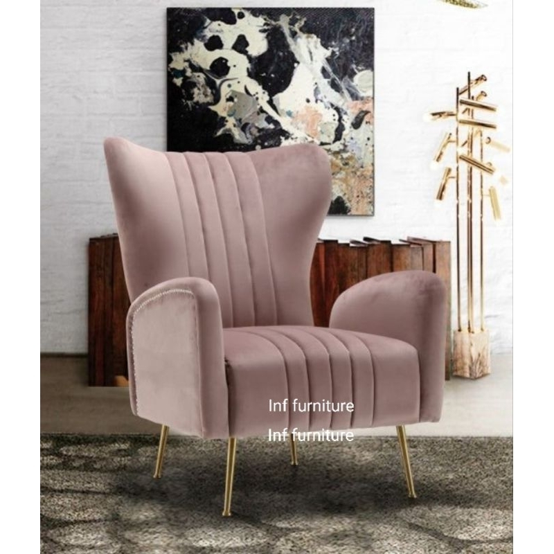 sofa single cantik sofa kerang sofa minimalis sofa salon wing chair minimalis sofa estetik butik sal