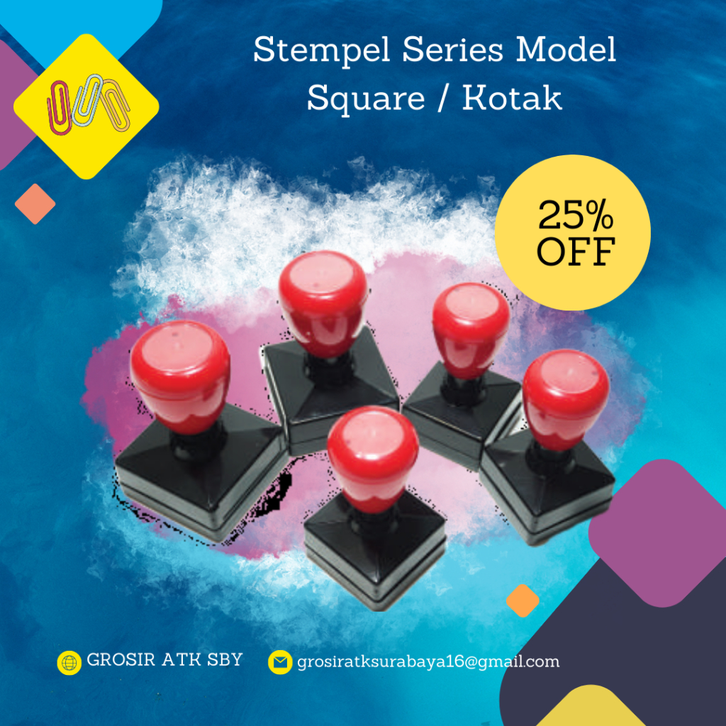 

Gagang Stempel Square / Kotak Otomatis Flash Tanpa Bantalan