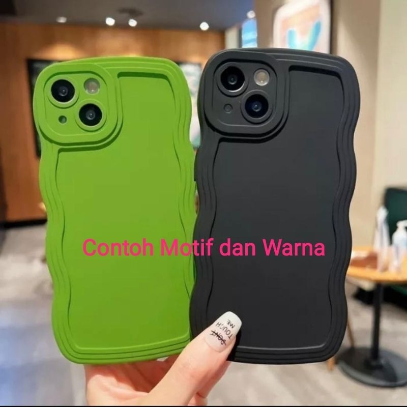 Case Casing Gelombang Warna Oppo A5s/A12/A7/F9/A11k/A5 2020/A9 2020  Pro camera