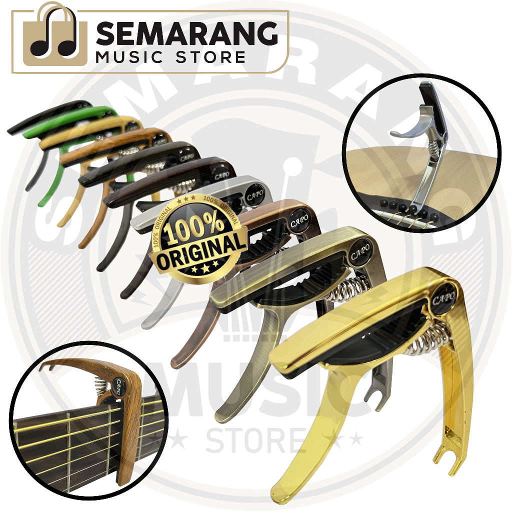 ORIGINAL!!! Guitar Capo Premium Penjepit Senar Gitar Kapo Gitar Akustik atau Elektrik Ukulele Bahan Besi Capo Gitar Akustik Elektrik