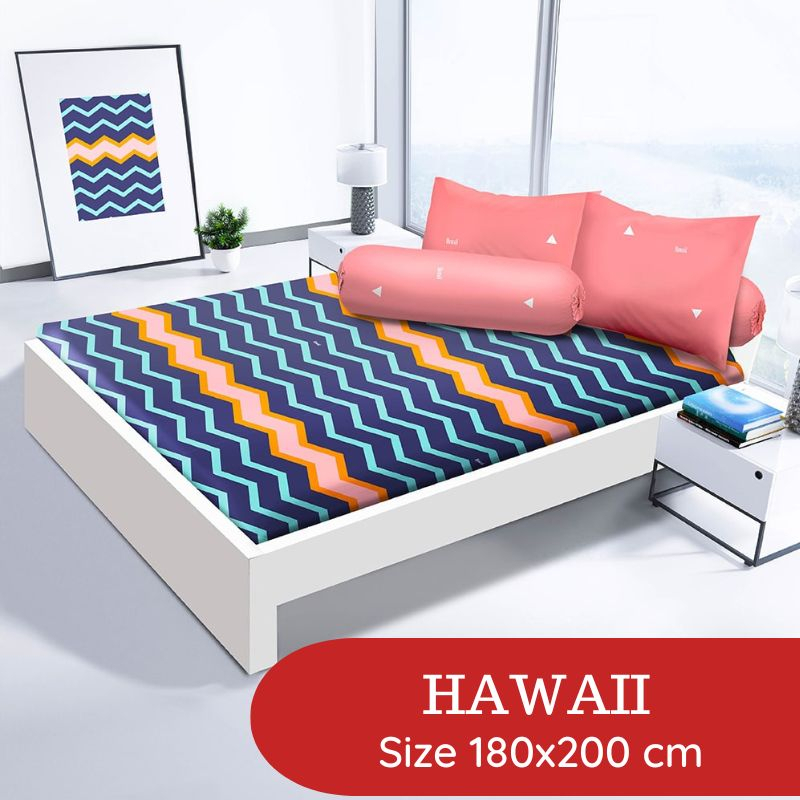 RC HAWAII SPREI FLAT KING UKURAN 180X200 MOTIF DEWASA MINIMALIS