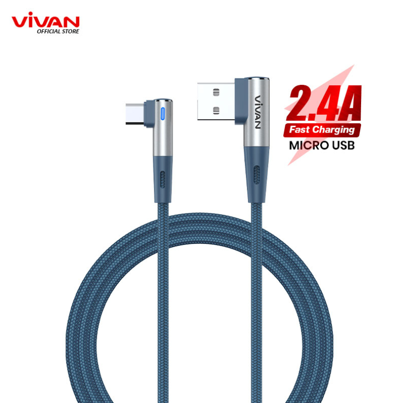 Kabel Data Fast Charging Micro USB VIVAN Gaming Siku 2.4A 100CM - Garansi Resmi 1 Tahun - BWM100S