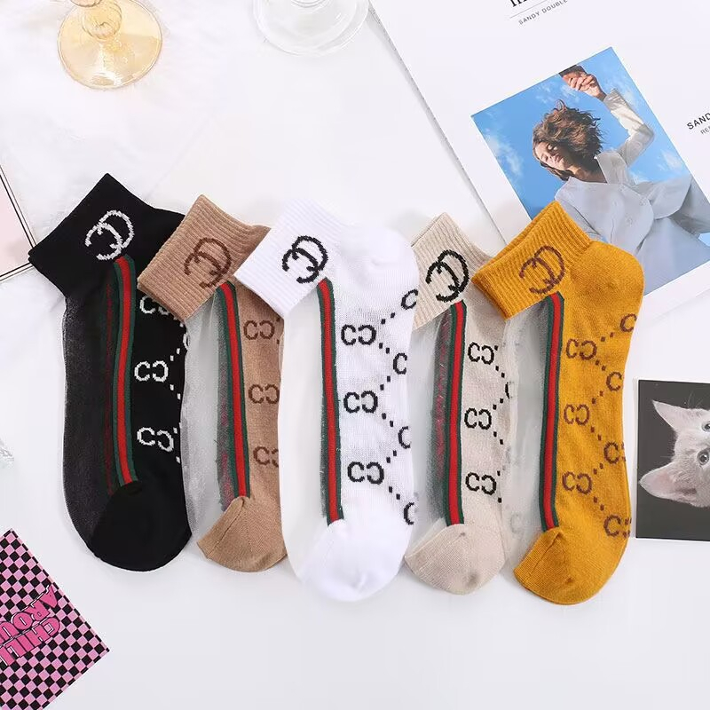 Kaos Kaki Wanita Semata Kaki Kaos Kaki Transparan Perempuan Kasual Short Socks Motif Murah KK30