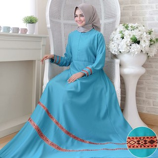 Setelan Baju Gamis Wanita Dewasa Polos Model Kekinian (TANPA JILBAB) / Gamis Perempuan Syar'i Muslimah Long Dress Muslim Gaun Pesta Muslimah Fashion Maxi Polos
