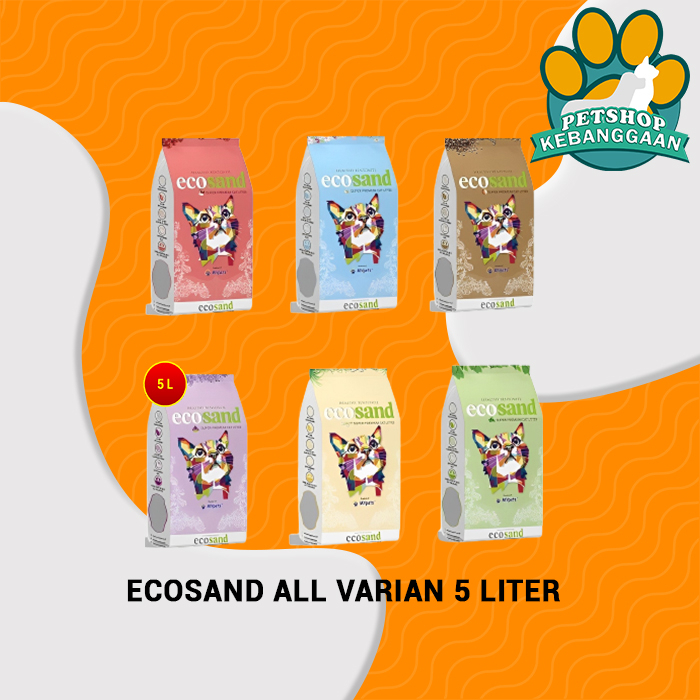 Pasir Kucing Wangi Gumpal EcoSand 5 Litter