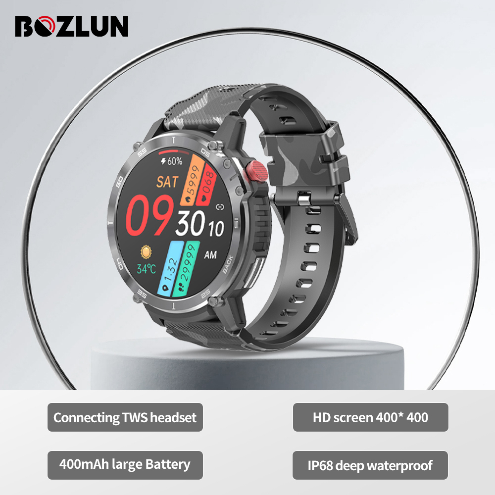 Smartwatch high memory Waterproof 3ATM Bluetooth 3.0+5.0 Long-lasting battery life Wear-resistant multi-sport mode smartwatch