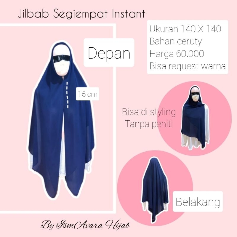 JILBAB SEGIEMPAT instant SYAR'I CERUTY || JILBAB SEGITIGA instant SYAR'I CERUTY | JILBAB SYAR'I 140 