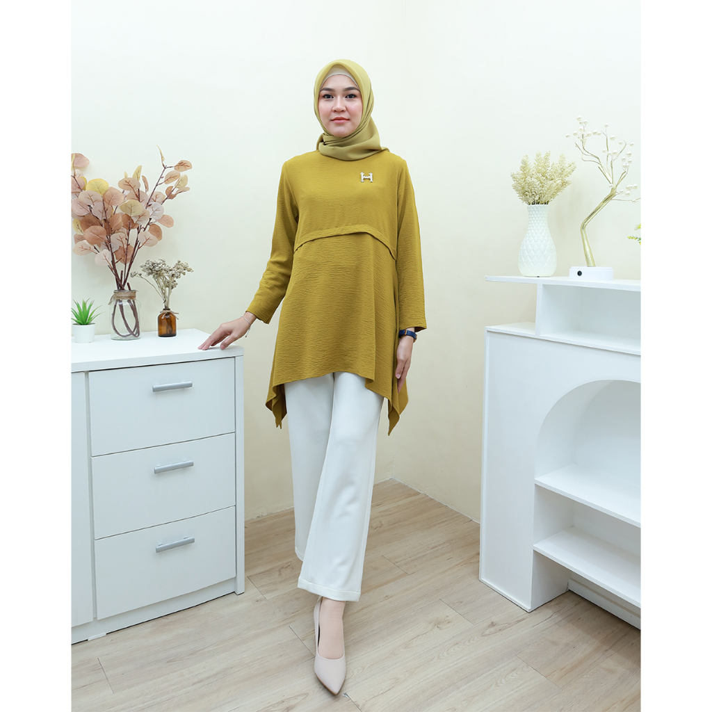 IRMANIA Tunik Crinkle Series  - Pakaian Wanita terbaru by Hijab Mamah icis