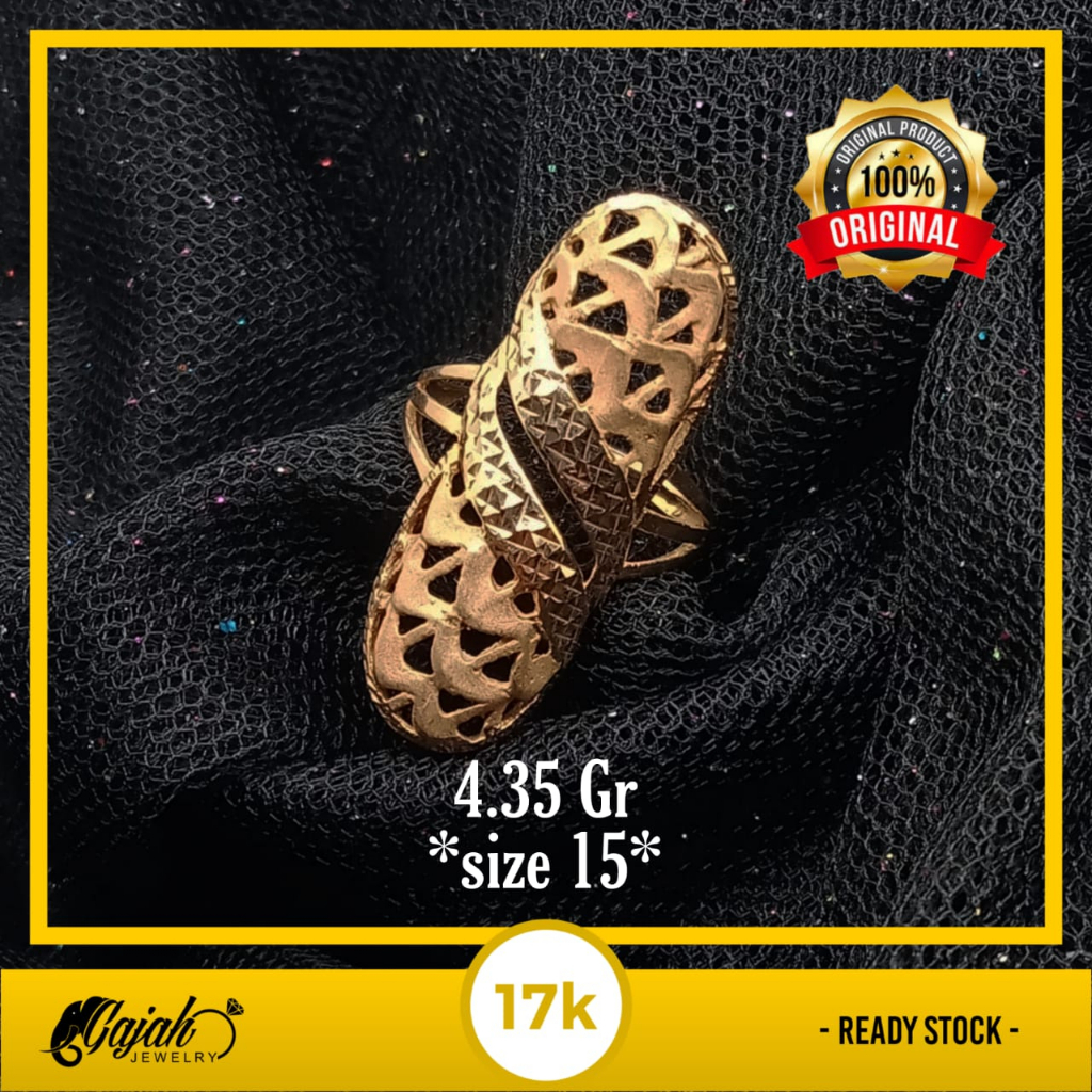 Cincin Emas 17K - 4.35 Gr Kadar 750 - 5118