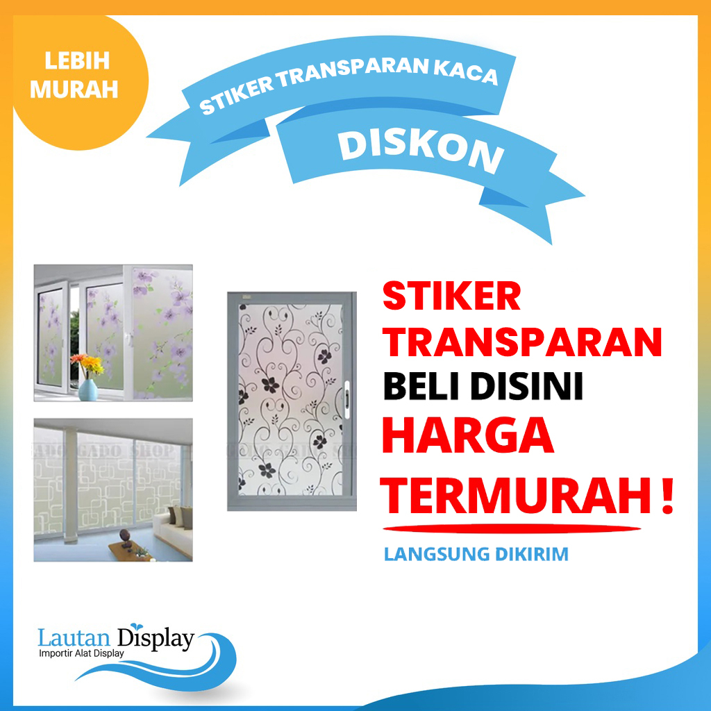 Stiker Kaca Jendela, Pintu Rumah, Kaca Kamar Mandi, Stiker WC, Salon Cofee Shop Ukuran 1 Meter Stick