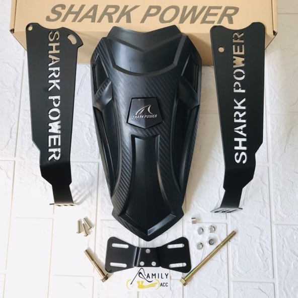 Mudguard Mud Guard Shark Power Yamaha Aerox 155 Panjang Mudguard Penutup Pelindung Ban Cipratan Aerox Shark Original