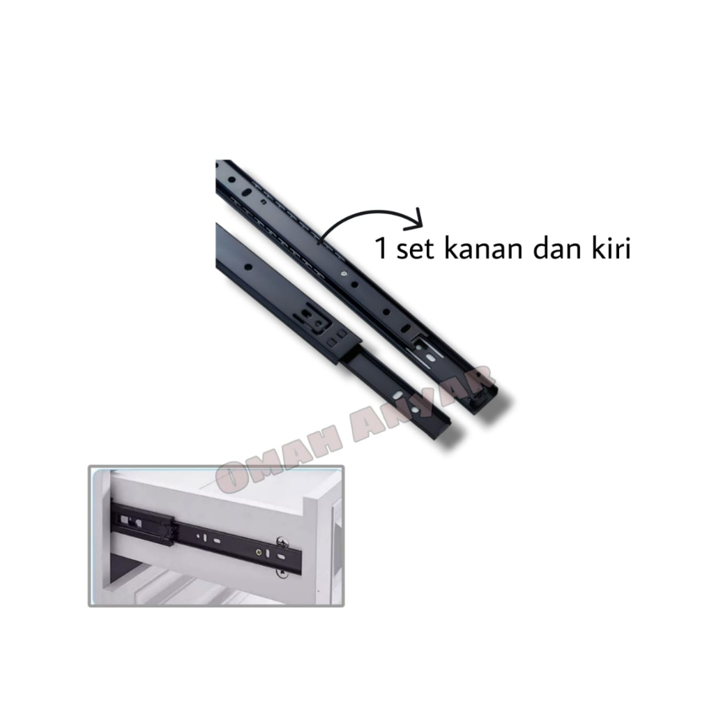 Rel Laci 2x Double Tarik Full Extension Huben Lenaga RD 35mm 25 30 35 40 45 50 cm