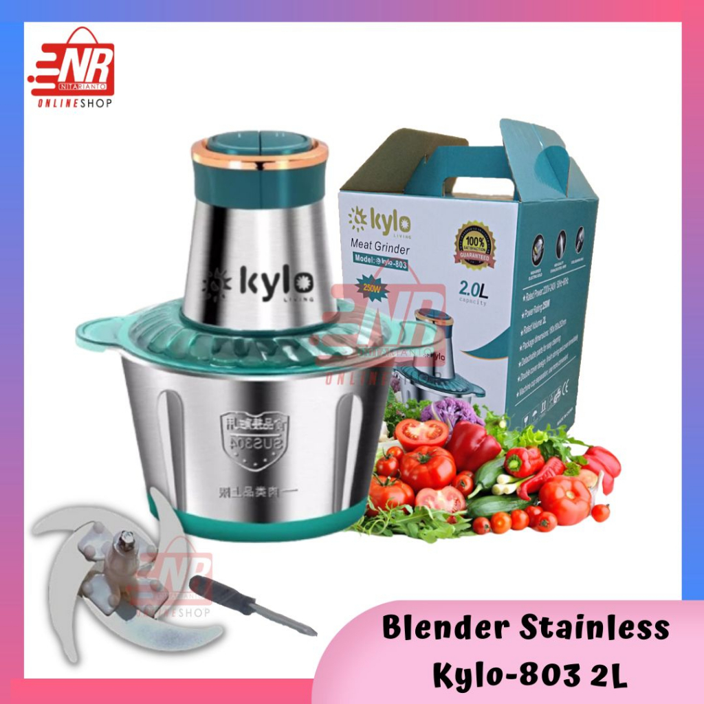 Blender Daging Stainless Steel / Blender Ufo / Chopper 2 liter / Food Processor