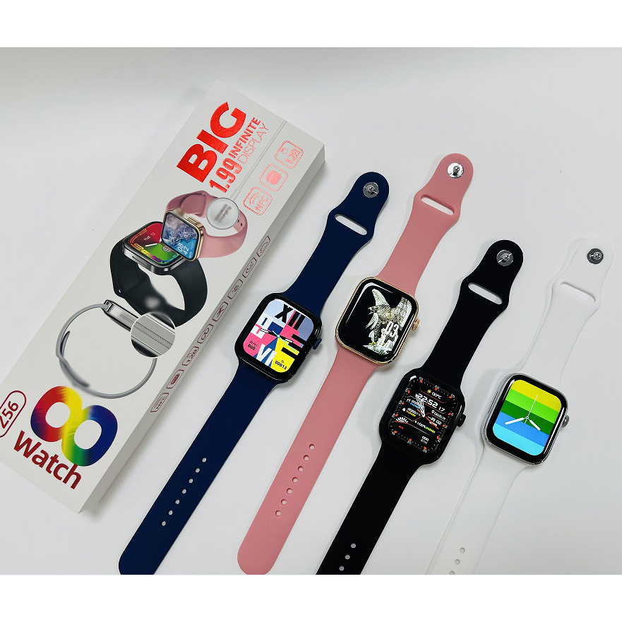 ORI IWO SERIES 8 PRO Z56 Smart Watch 1.99HD wallpaper custom Heart Rate blood pressure monitor Wireless charge Spin button Sport Smart watch