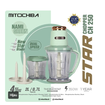 [ Mitochiba ] Mitochiba Food Chopper CH 250 Blender Bumbu dan Daging 9 Mata Pisau