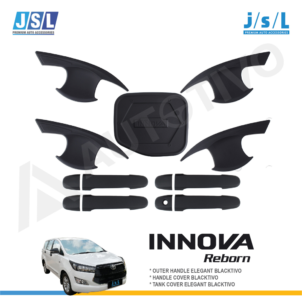 Cover Handle Outer Tutup Tangki Mobil ALL NEW INNOVA REBORN 2016 JSL Blacktivo Aksesoris Esterior Hi
