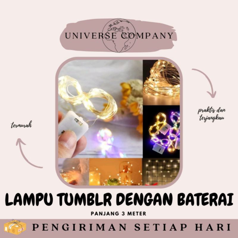 [UC] LAMPU TUMBLR DENGAN BATERAI / LAMPU DEKORASI