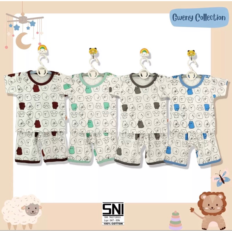 Setelan Baju Bayi Dan Anak Baby Glow Usia 3 - 18 Bulan Setelan Anak Bahan Lembut SNI