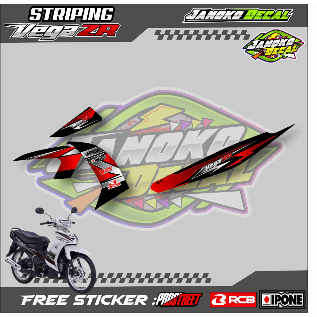 STRIPING VARIASI MOTOR  VEGA ZR / STICKER LIST MOTOR VEGA ZR
