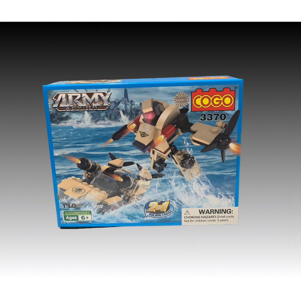 Army Action Transform Figure Brick COGO 3370