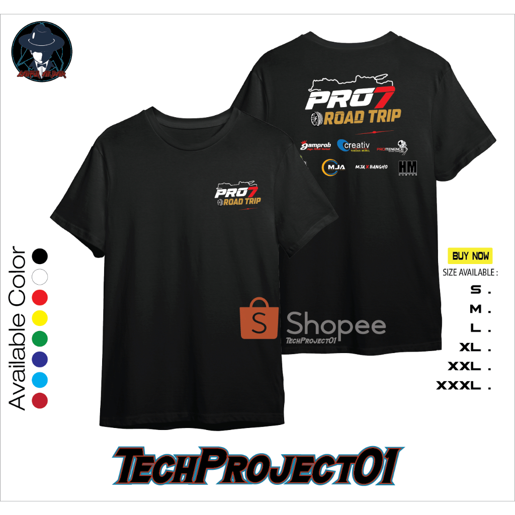 Tshirt Kaos Pro7 Road Trip Java Trip 2025 Pro7 Auto Lighting Best Quality