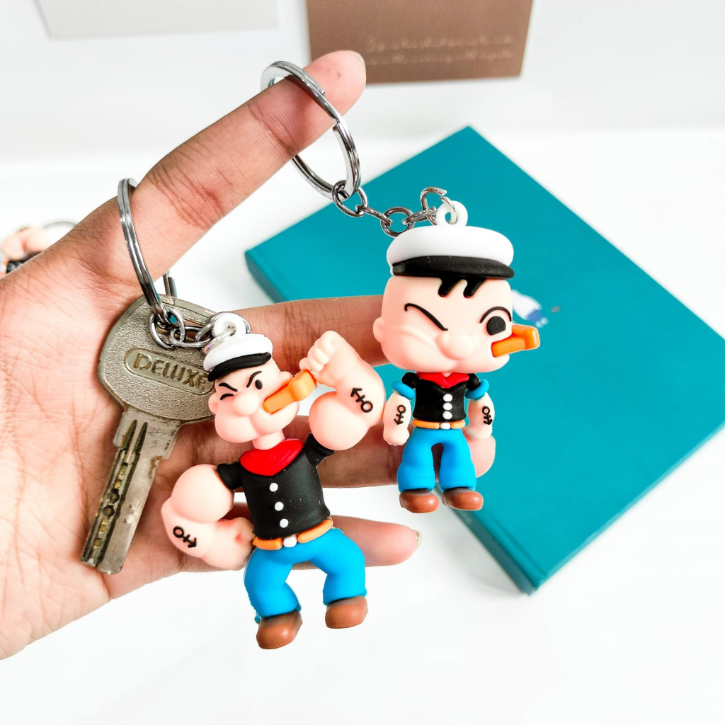 GANTUNGAN KUNCI POPAY GANCI POPEYE MUDA KARAKTER TOY STORY KARAKTER KEYCHAIN