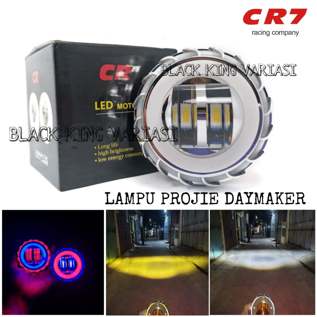 Lampu Projie Daymaker Running Projie LED Lampu Utama Motor Proji Plus Senja Lampu Motor Utama Gen 2 Garis Spiral 2 Lensa